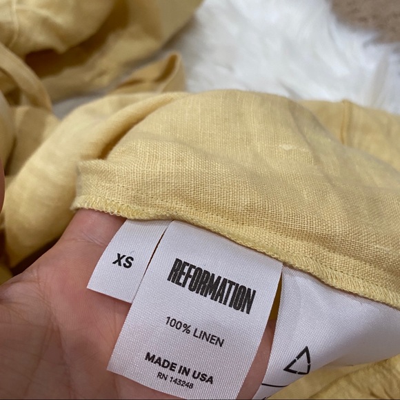 Reformation Yellow Ruffle Mini Dress - Picture 10 of 11